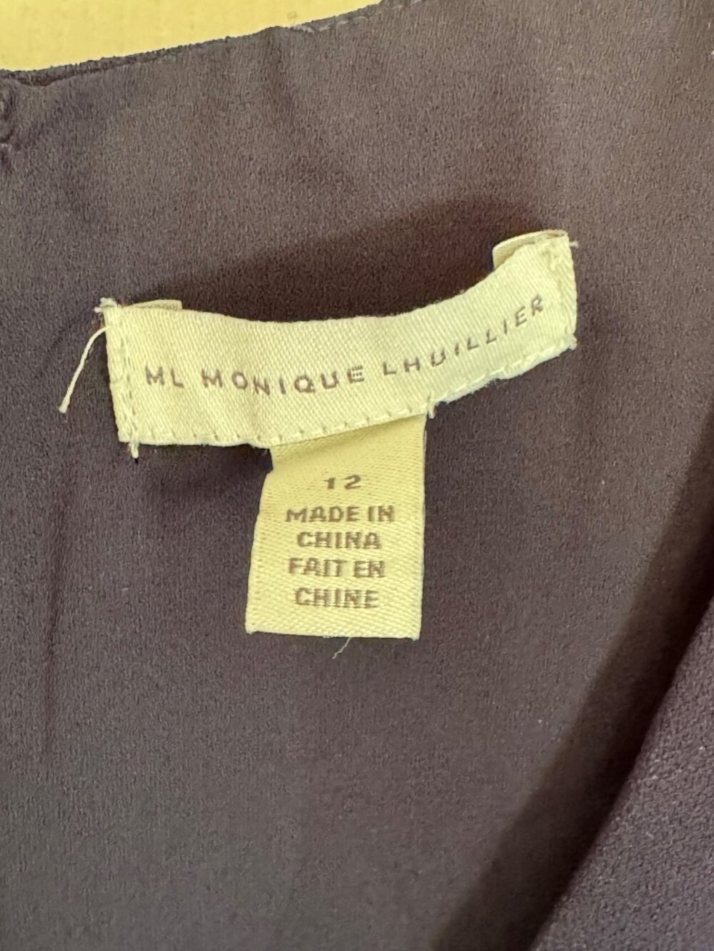 ML MONIQUE LHUILLIER VNeck 3/4 Ruffled Sleeves Jumpsuit Pantsuit Navy Blue 12 - Picture 5 of 10